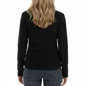 Veste d'équitation pour femmes en polyester et coton noir, fermeture éclair, col haut, pour activités équestres, logo personnalisé VI-HRJ-0029 - Product Image 5