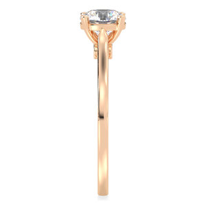 Bague de fiançailles REYES, nouvelle arrivée, coupe ronde, 1,06 carat, moissanite, or massif 14 carats, cadeaux de mariage, bijoux fins pour femmes - Product Image 5