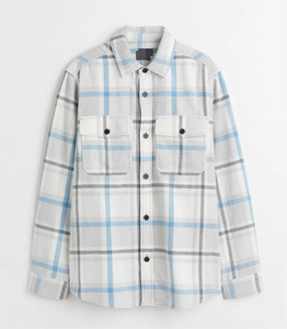 High Quality <b>Winter</b> <b>Mens</b> Plaid Flannel Streetwear <b>Shirt</b> Jacket Hooded Thermal Fleece with Front Logo - Product Image 4