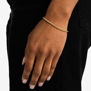 18K Gold Plated Rope Chain <b>Bracelet</b> for Women Stainless Steel Twisted Rope Link <b>Bracelet</b> Minimalist Fashion Jewelry Gift - Product Image 3