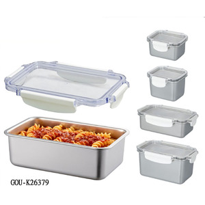 Stainless steel <b>kitchen</b> <b>storage</b> <b>boxes</b> Food <b>Storage</b> Containers with Locking Lids - Product Image 1