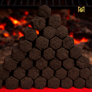 Briquetas de Cáscara de Coco Hexagonales de Alto Contenido de Carbono y Larga Duración, Carbón de Coco de Grado Restaurante, 75% de Alto Poder Calorífico - Product Image 2