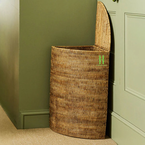 Cesta de Almacenamiento de Mimbre Hecha a Mano de Estilo Bohemio, Diseño Moderno, para Lavandería y Dormitorio, Cajas y Contenedores de Almacenamiento, Mimbre OEM 2026 - Product Image 5