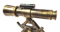 T. Jones Co. Ltd. Polished Vintage Brass Alidade Telescope with Compass Table Decor Antique Nautical Instrument Model 6 Inches