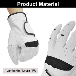 Guante de Golf Blanco con Logotipo Personalizado, Transpirable, Antideslizante, con Agarre de Gamuza de PU Perforada, para Entrenamiento Deportivo - Product Image 3