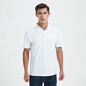 Camiseta de Manga Corta para Hombre, Tejida, 100% Algodón, Transpirable, Informal, con Impresión Personalizada y Logotipo Bordado en la Parte Delantera - Product Image 2