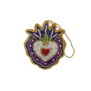 Velvet Beaded Cupcake Christmas Ornament 4 Inch Cute Dessert Hanging Decor - Product Image 3
