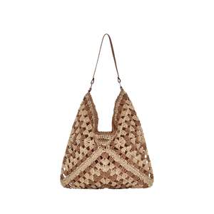 Bolso de Hombro Grande Estilo Bohemio Tejido, Venta al por Mayor, Regalo para Damas de Honor, Bolso de Playa, Bolso de Paja Natural para la Playa - Product Image 5