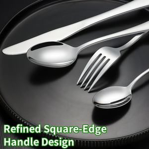 Elegante Juego de Cubiertos Clásico de Acero Inoxidable Plateado con Acabado Espejado, Cuchara, Tenedor y Cuchillo Metálicos Sostenibles al Mejor Precio - Product Image 6