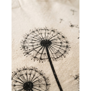 Sac fourre-tout en toile de coton imprimé pissenlit, écologique, crème, grande capacité, sac à bandoulière floral, sac de marché réutilisable - Product Image 6