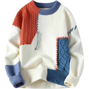 Pull en tricot vintage pour homme, taille plus, de haute qualité, nouveau style personnalisé, 100% coton, hiver - Product Image 5