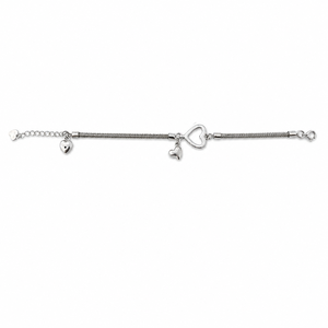 Cheville en argent sterling 925 avec breloque cœur pour femme, finition polie, style minimaliste, bijou raffiné, cadeau, usage quotidien, fête, mariage - Product Image 5