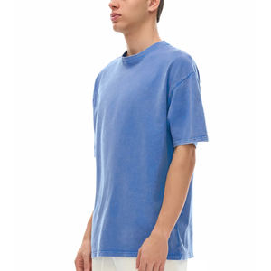 เสื้อยืดโอเวอร์ไซส์ หนัก 180GSM ล้างสีแบบแอซิดวอช สำหรับผู้ชายและผู้หญิง สกรีนโลโก้ได้ สตรีทแวร์ ผ้าคอตตอนวินเทจ ทรงหลวมไหล่ตก - Product Image 2