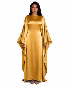 New Customized Casual Loose Fitting <b>Abaya</b> Full Sleeve Length Silk Satin Fabric Anti-Wrinkle Modest Women Wear - Product Image 2