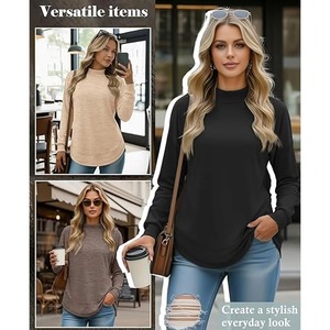 Sweat-shirt personnalisé pour femme, coupe ajustée, vente en gros, streetwear, pull décontracté, col rond, hiver, avec logo personnalisé OEM, marque privée - Product Image 5