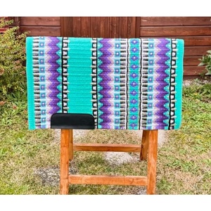 Couvertures de selle occidentales d'équipement de cheval de qualité de luxe Tapis de selle Produit de course de cheval de l'exportateur indien - Product Image 3