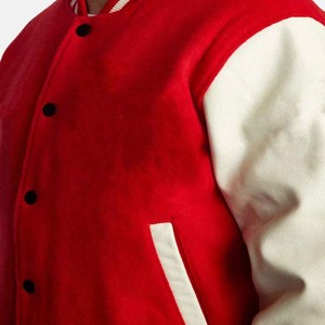 Customized Color Wool Unisex <b>Winter</b> Breathable Hooded <b>Waterproof</b> Cartoon Front Logo Varsity <b>Jacket</b> with Stand Collar - Product Image 4