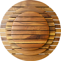 Sous-verres et dessous de plat réutilisables en bois de teck indonésien de 15 cm, résistants à la chaleur, écologiques, fournis directement par l'usine OEM/ODM