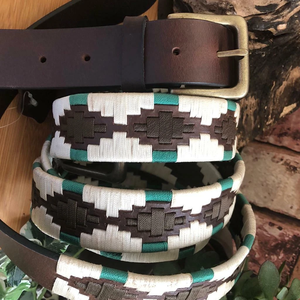 2026 New Arrival Handmade 100% Genuine Leather Polo <b>Belt</b> Custom High Quality Embroidery <b>Belts</b> - Product Image 4