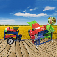 Nouvelle batteuse multifonctionnelle millet maïs soja sorgho décortiqueur de grains batteuse moteur à essence pour le ménage