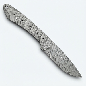 Cuchillo de caza Bushcraft de acero de Damasco personalizado al por mayor con hoja completa sin ensartar, suministro directo de fábrica para forja de cuchillos DIY - Product Image 4