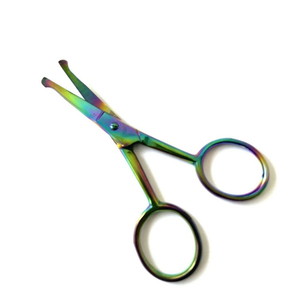 Ciseaux de beauté confortables en acier inoxydable à poignées carrées pour l'épilation du visage, outil de soin personnel, petite taille, haute performance - Product Image 4