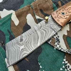 Couteau de chasse pour usage extérieur avec étui à boucle de ceinture et pierre à aiguiser, couteau de chasse classique - Product Image 3