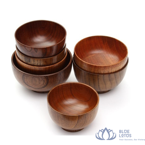 Bol en bois de luxe moderne de haute qualité Blue Lotus Farm, écologique, pour salade et fruits, idéal pour le camping, Vietnam - Product Image 1