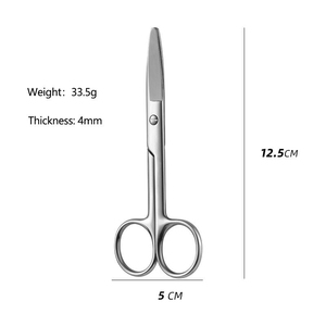 Kit de ciseaux chirurgicaux de qualité médicale en acier inoxydable, lames droites et courbées, instruments chirurgicaux réutilisables pour la coupe des tissus - Product Image 6