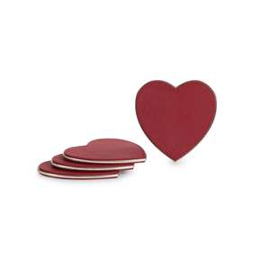 Posavasos de Cuero Sintético en Forma de Corazón para Café, Té y Mesa de Comedor, Elegantes Posavasos para Tazas de Té, Protección para Mesa de Hogar u Oficina - Product Image 1