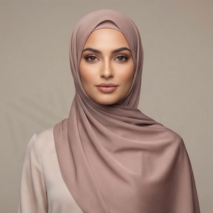Hiyab de Chifón de Color Sólido para Mujer, Suave al Tacto, para Uso Diario, Pañuelo Étnico de Oriente Medio - Product Image 2