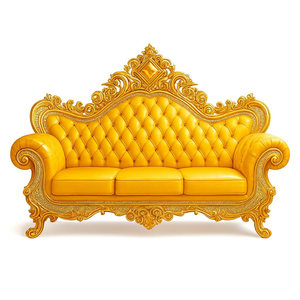 Royal Carving Bride Groom Chairs Luxury Hand Carved Wedding Chairs for Bride and Groom Luxury Wooden Carved Sofa <b>Stage</b> Decor USA - Product Image 2