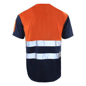 T-shirt de sécurité réfléchissant haute visibilité, vêtements de travail haute visibilité, manches courtes, vêtements de sécurité pour la construction industrielle, le contrôle du trafic - Product Image 4