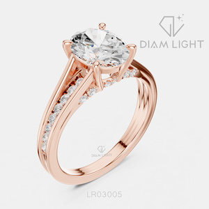 แหวนเพชรทรงรี 1.67 กะรัต แบบคลาสสิก เพชรเลี้ยงในห้องปฏิบัติการ สี F+ ความสะอาด VS+ ตัวเรือนทองคำขาว 14K สำหรับเป็นเครื่องประดับหมั้นสำหรับเธอ - Product Image 4