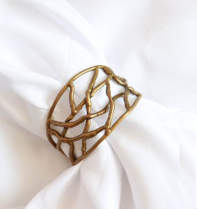 Anillos de servilleta con forma de palmera dorada de estilo moderno para decoración, anillos de servilleta con acabado dorado, anillos hechos a medida. - Product Image 4