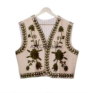 Chaqueta de Algodón 100% con Estampado Floral Cotrise para Mujer, Marca A2ZCraftBazar, Estilo Vintage, Transpirable, con Logotipo en la Espalda, Manga Media, para Primavera, Otoño e Invierno - Product Image 5