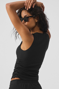 Camiseta sin mangas informal para mujer, color sólido, ajustada, sin mangas, a la moda, deportiva - Product Image 6