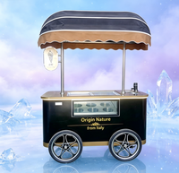 Chariot à glaces à propulsion vélo pour événements sur la plage
