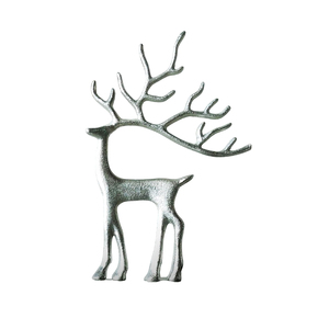 Escultura Moderna de Estrella de Metal Estilo Escandinavo sobre Base de Madera, Elegante Decoración Navideña Plateada de Aluminio para Mesa de Salón u Oficina - Product Image 6
