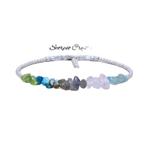 Bracelet Gémeaux en Argent Sterling 92.5 avec Placage Or avec Cristaux Scorpion pour Signe du Zodiaque Astrologie Bijoux pour Cadeau - Product Image 1