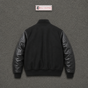เสื้อแจ็คเก็ตบอมเบอร์สีดำพรีเมียม ดีไซน์โมเดิร์นคลาสสิก กระดุมแป๊ก ดีไซน์ทันสมัย  แบบลำลอง  สำหรับมืออาชีพ - Product Image 6