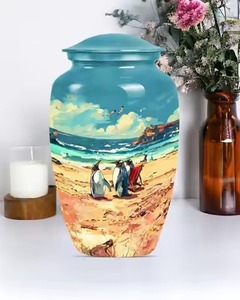 Hot Selling <b>Large</b> Pink Aluminium Penguin Cremation Adult <b>Urn</b> for Human Ashes With Free Velvet Bag - Product Image 5