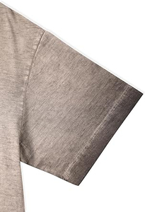 T-shirt décontracté uni pour femme à col rond, coupe classique, été, 100 % coton, écologique, respirant, séchage rapide, délavage acide - Product Image 5