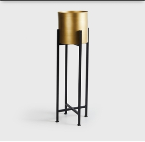 Modern Iron Eco-Friendly Planter Stand Set <b>Tall</b> Floor Standing Flower <b>Pot</b> Minimal Frame Design Indoor Outdoor Home Office - Product Image 4
