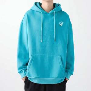 Modern Street Style Oversized Cotton Blended Hoodie For Men Athletic Casual Pullover With Comfortable Loose <b>Fit</b> Design - Product Image 4
