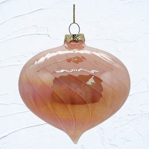 ของตกแต่งคริสต์มาสและปีใหม่ลดราคาสุดฮอต ลูกปัดแก้วใสสีฟ้าพาสเทลชมพู ประดับตกแต่งภายนอกรูปทรงหัวหอมบิดเกลียว - Product Image 6