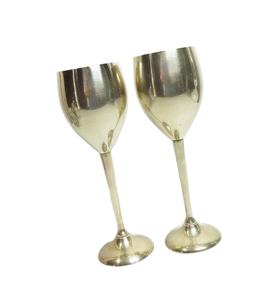 Verre décoratif en métal argenté, design indien, finition plaquée et polie, verre design pour la décoration de restaurants, de maisons et d'hôtels - Product Image 1