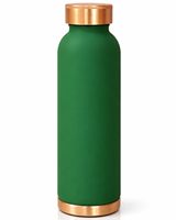 Botella de Agua de Cobre Dorado de Última Tendencia - 250 ml, a Prueba de Fugas y Apta para Microondas, Ideal para Regalos Empresariales, Senderismo y Camping