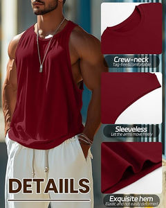 เสื้อกล้ามออกกำลังกายผู้ชายทรงใหญ่พิเศษ ผ้าฝ้าย ระบายอากาศ แห้งเร็ว สไตล์สตรีท เหมาะสำหรับการฝึกซ้อมและเล่นกีฬา - Product Image 6