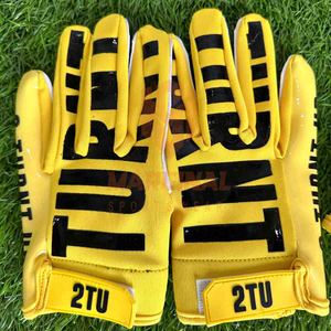 Customized Design American Football Gloves With Improved Grip Lightweight <b>Sticky</b> Custom Men American Football Gloves Hand Grips - Product Image 5